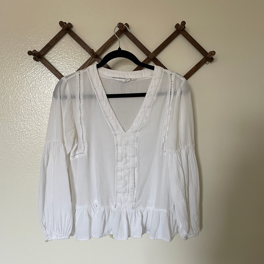 GAP | long sleeve white blouse